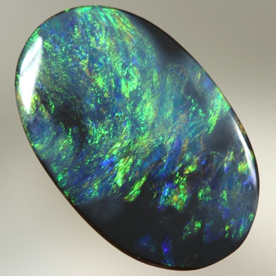 SOLID BLACK OPAL Bright golden fire display 